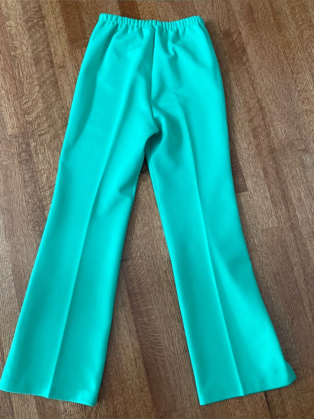 Vintage 70s Marty Gutmacher Knit Pantsuit Green White Lounge Disco Retro M? - Picture 14 of 16